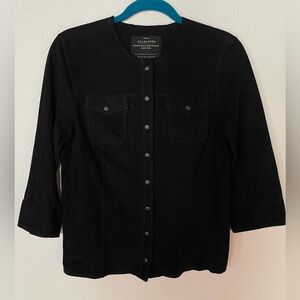 Allsaints Perine suede leather shirt/jacket, size 8